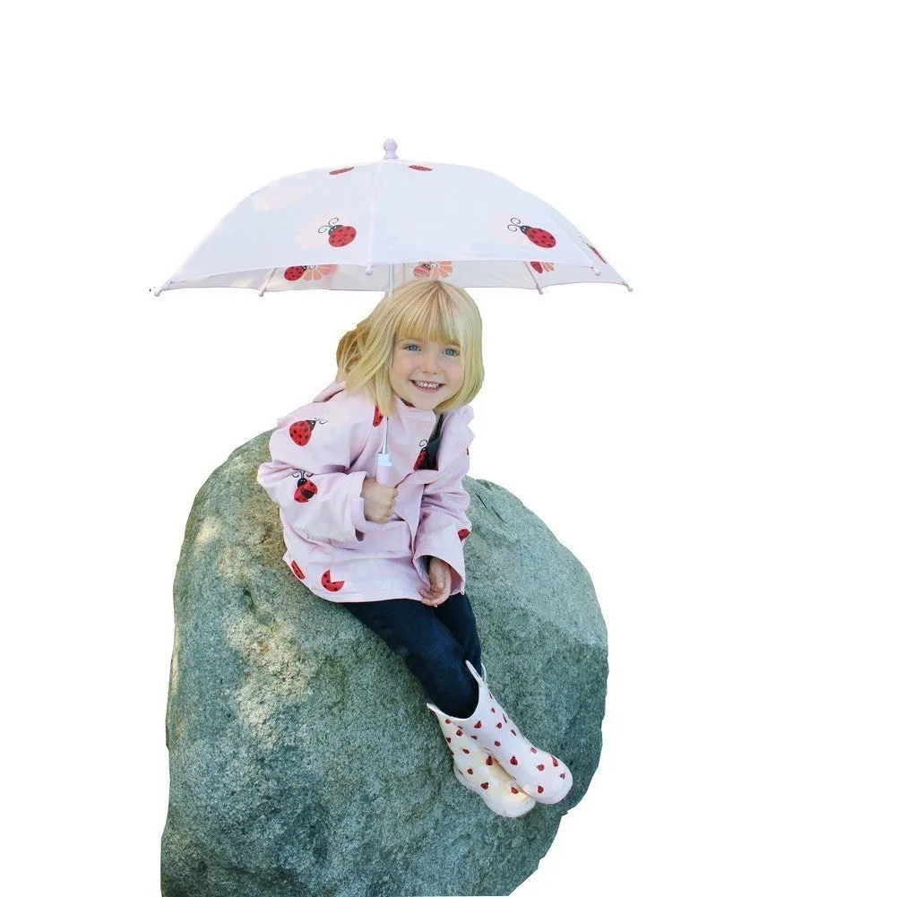 Baby Girls Pink Lady Bug Rain Coat 1T