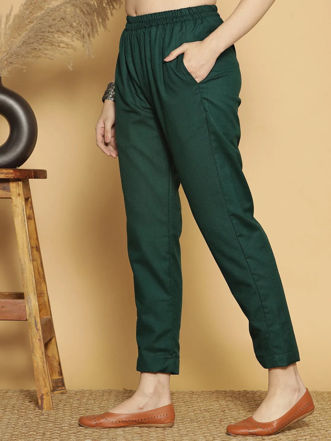 BottleGreen Acrylic Pants