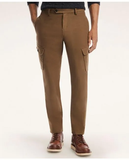 Brooks Brothers Men's Brushed Cotton Moleskin Cargo Pants Olive