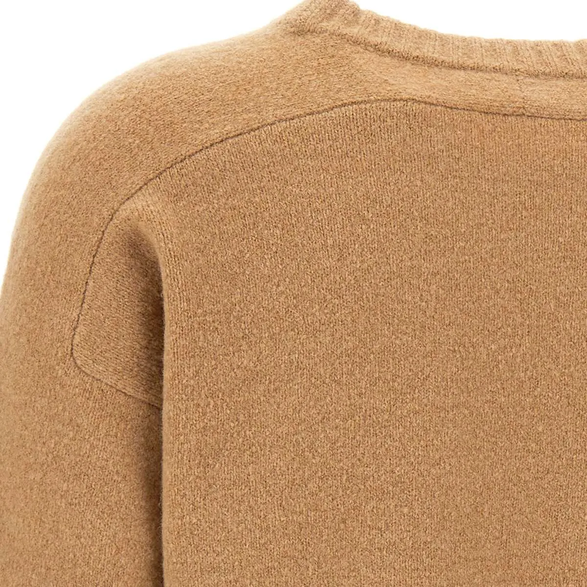 Brown Wool Sweater with Raglan Sleeves