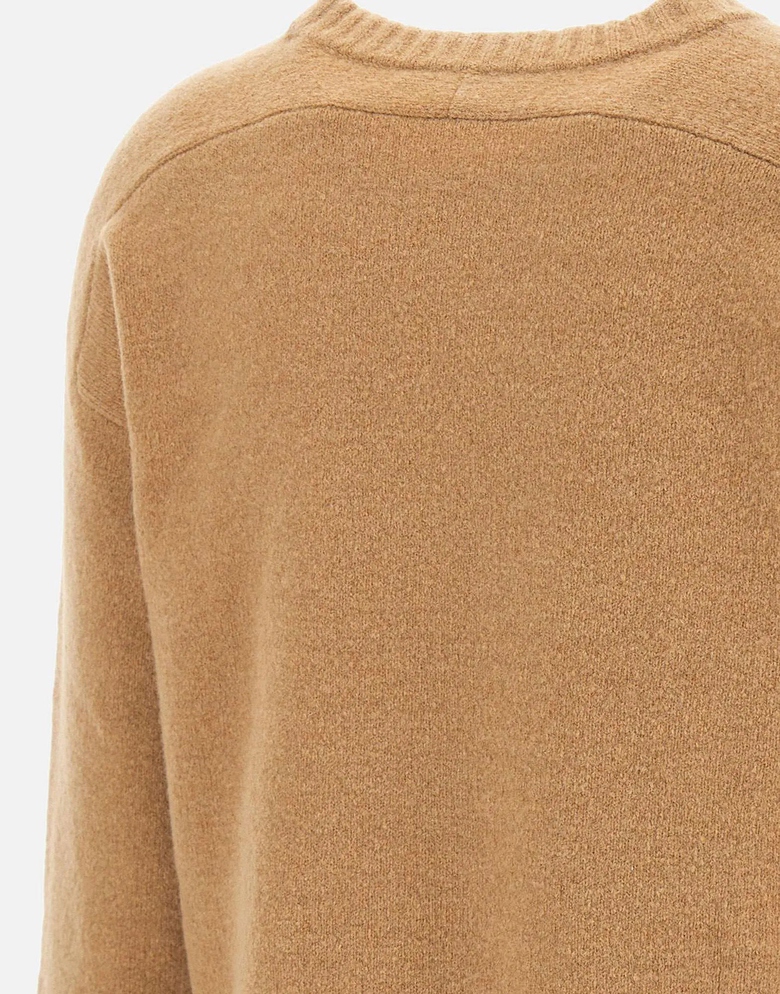 Brown Wool Sweater with Raglan Sleeves