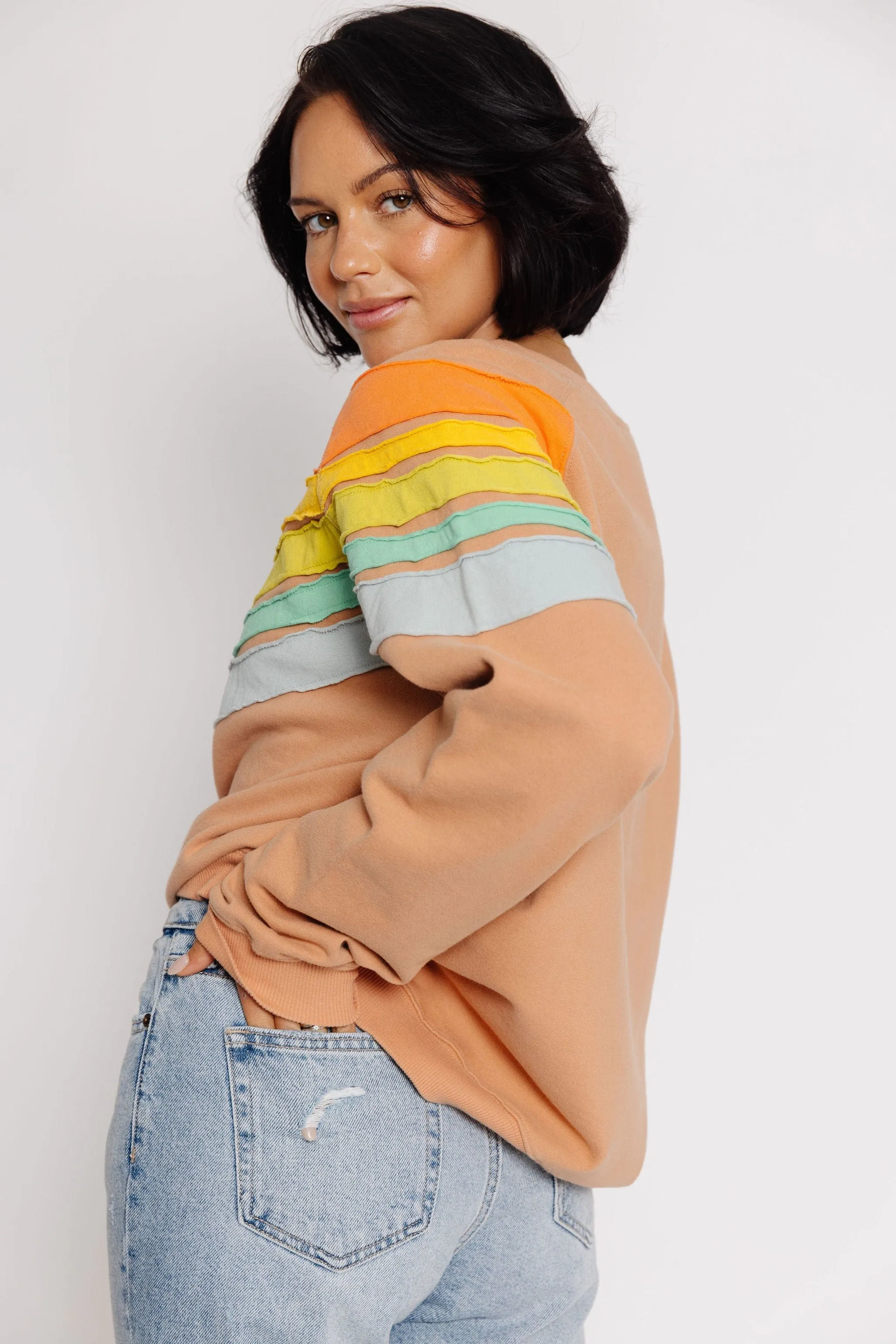 Carl Sweatshirt in Dusty Peach