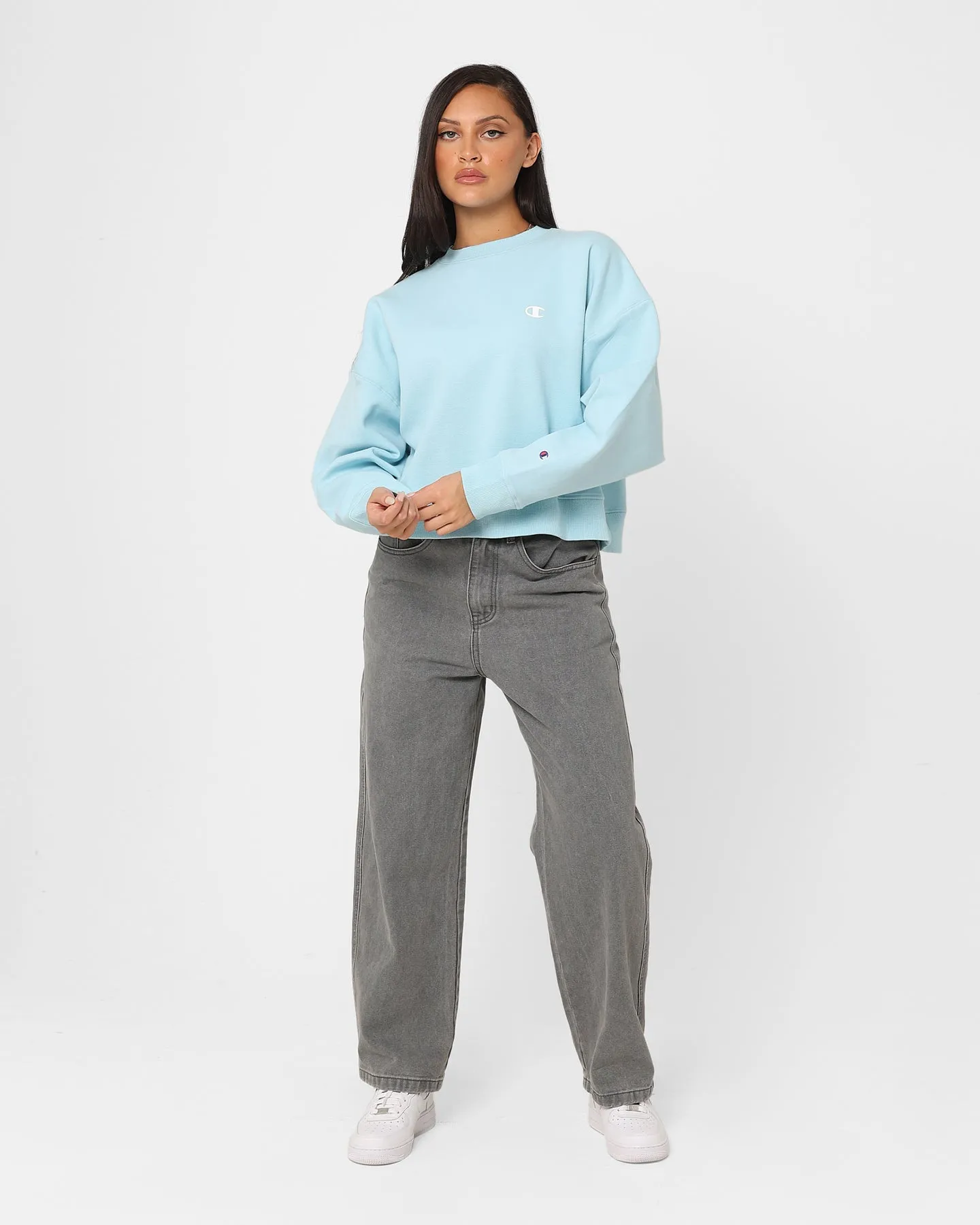 Champion Women's Rochester Base Crewneck Iced Blue CSI