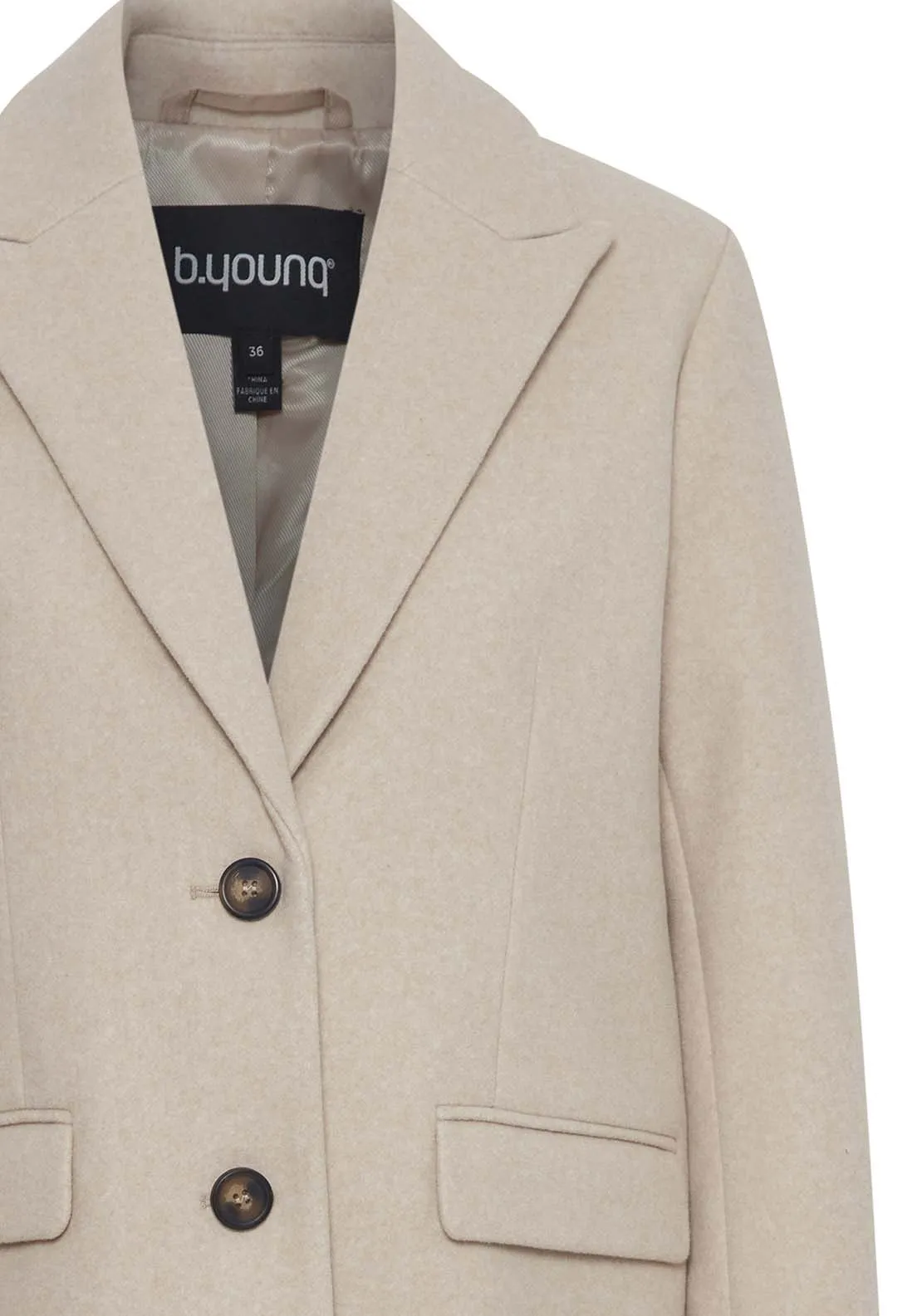 Cilia Long Sleeve Blazer - Humus Melange