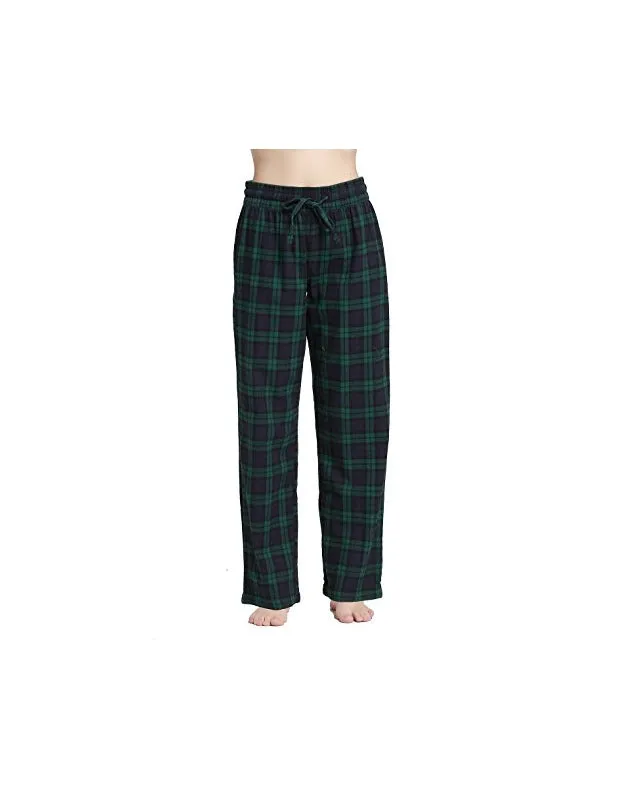 CYZ Women's 100% Cotton Super Soft Flannel Plaid Pajama/Lounge Pants