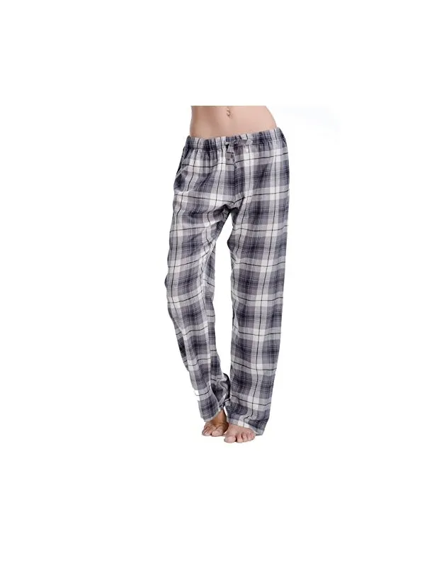 CYZ Women's 100% Cotton Super Soft Flannel Plaid Pajama/Lounge Pants