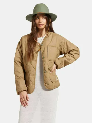 Delilah Quilted Jacket: Khaki