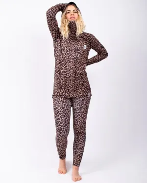 Eivy Icecold Hood Top Base Layer Womens Leopard