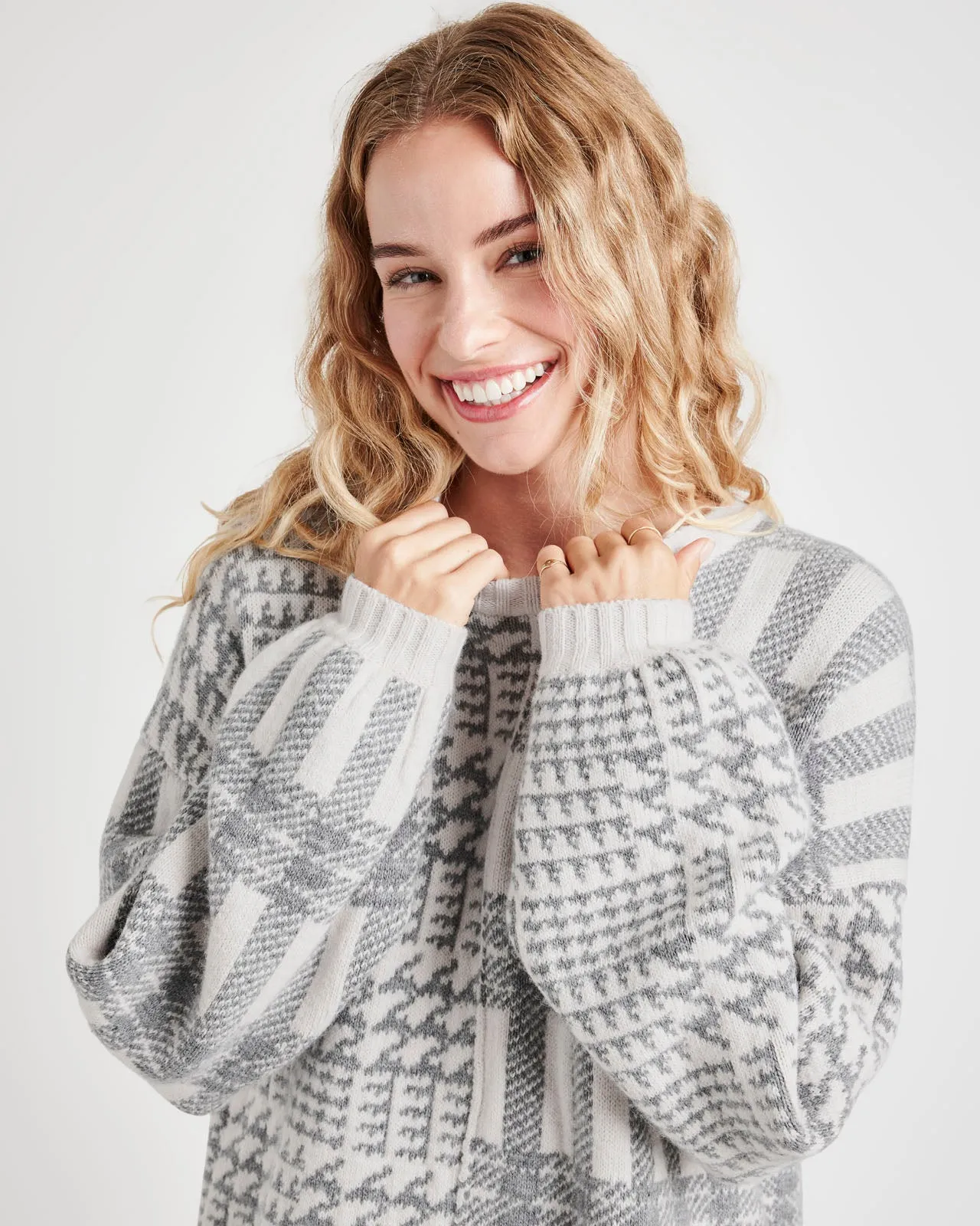 Elliott Cashblend Plaid Sweater