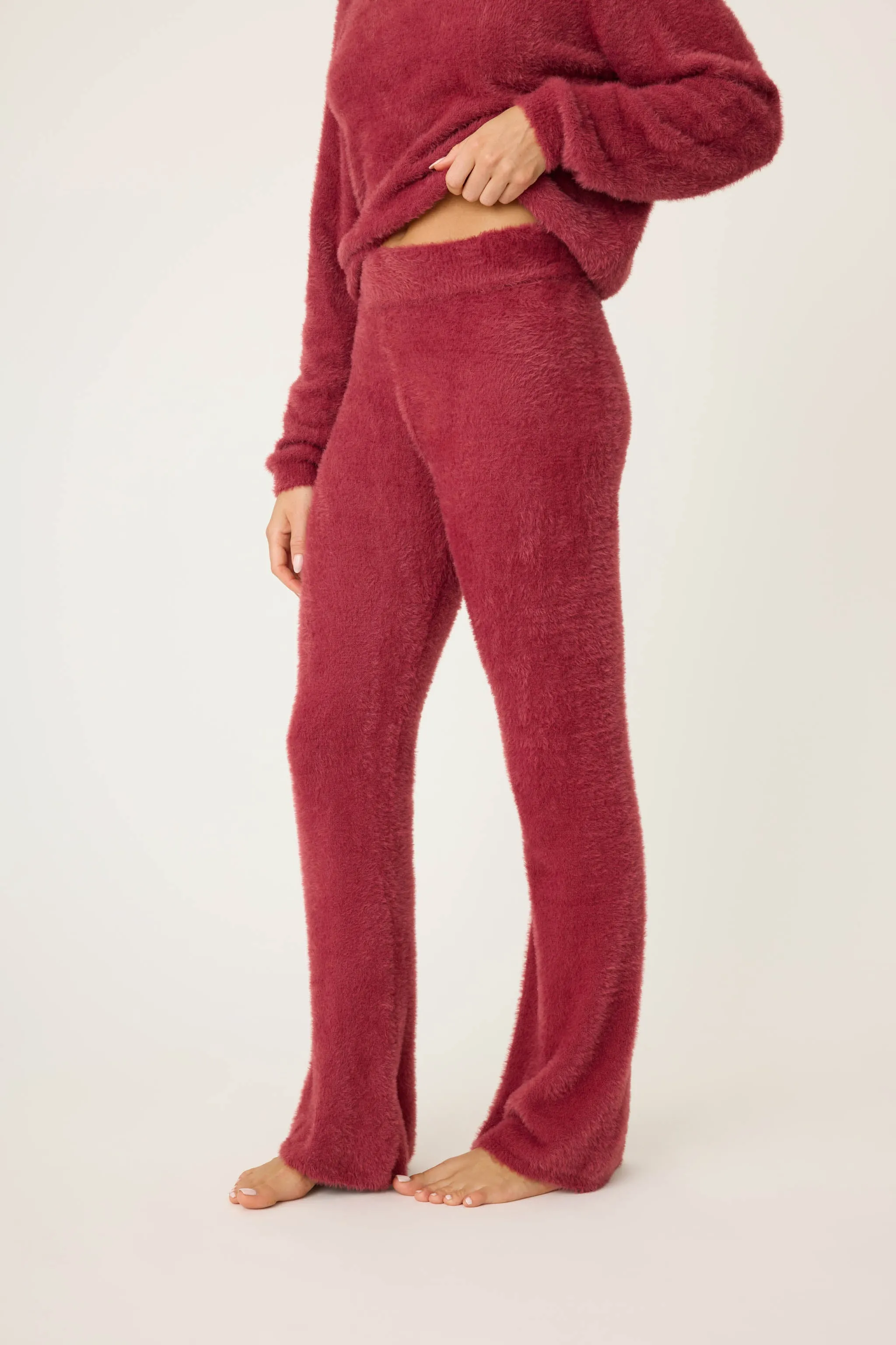 Full Of Holiday Spirit Feather Knit Pant