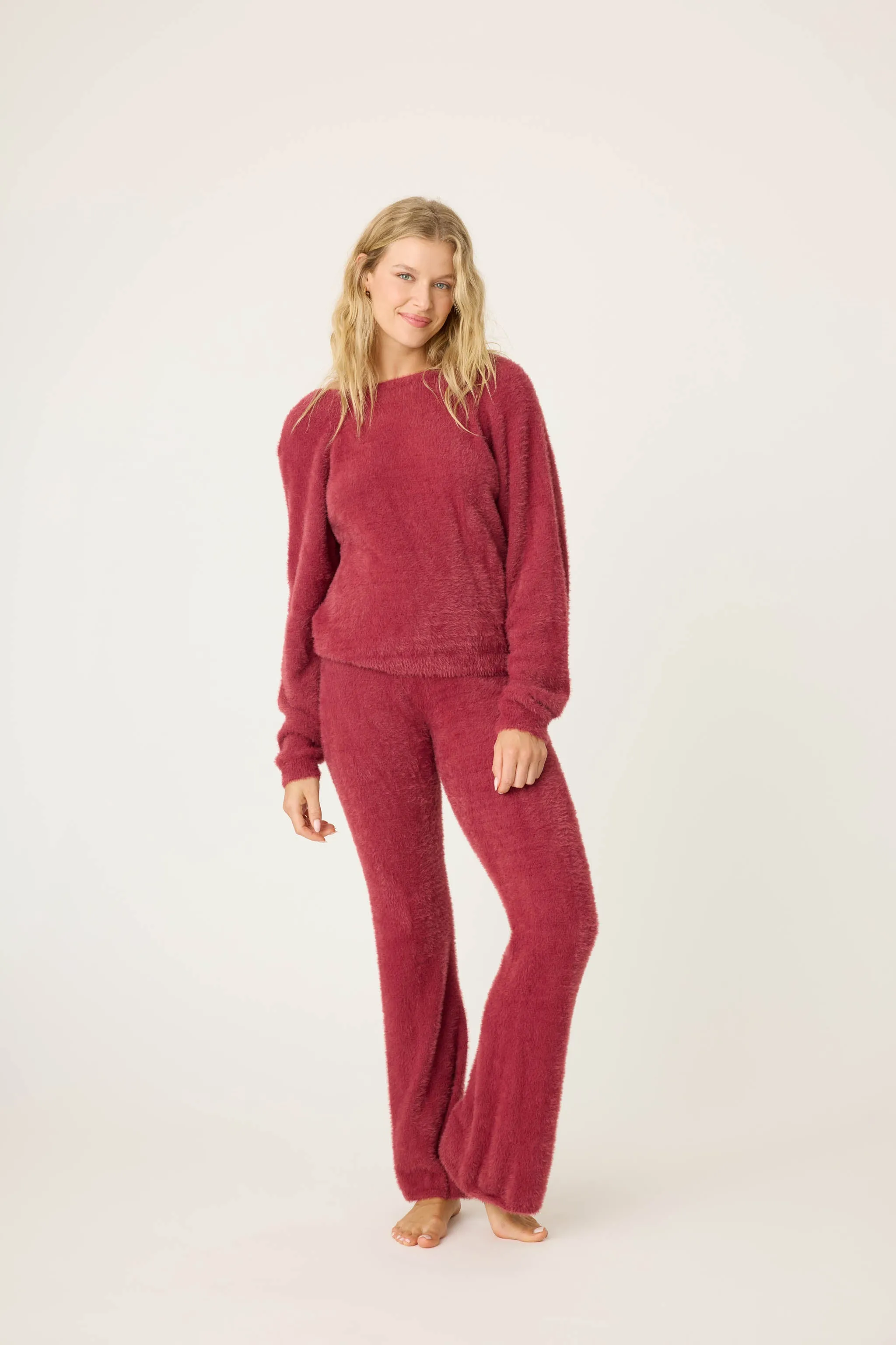 Full Of Holiday Spirit Feather Knit Pant