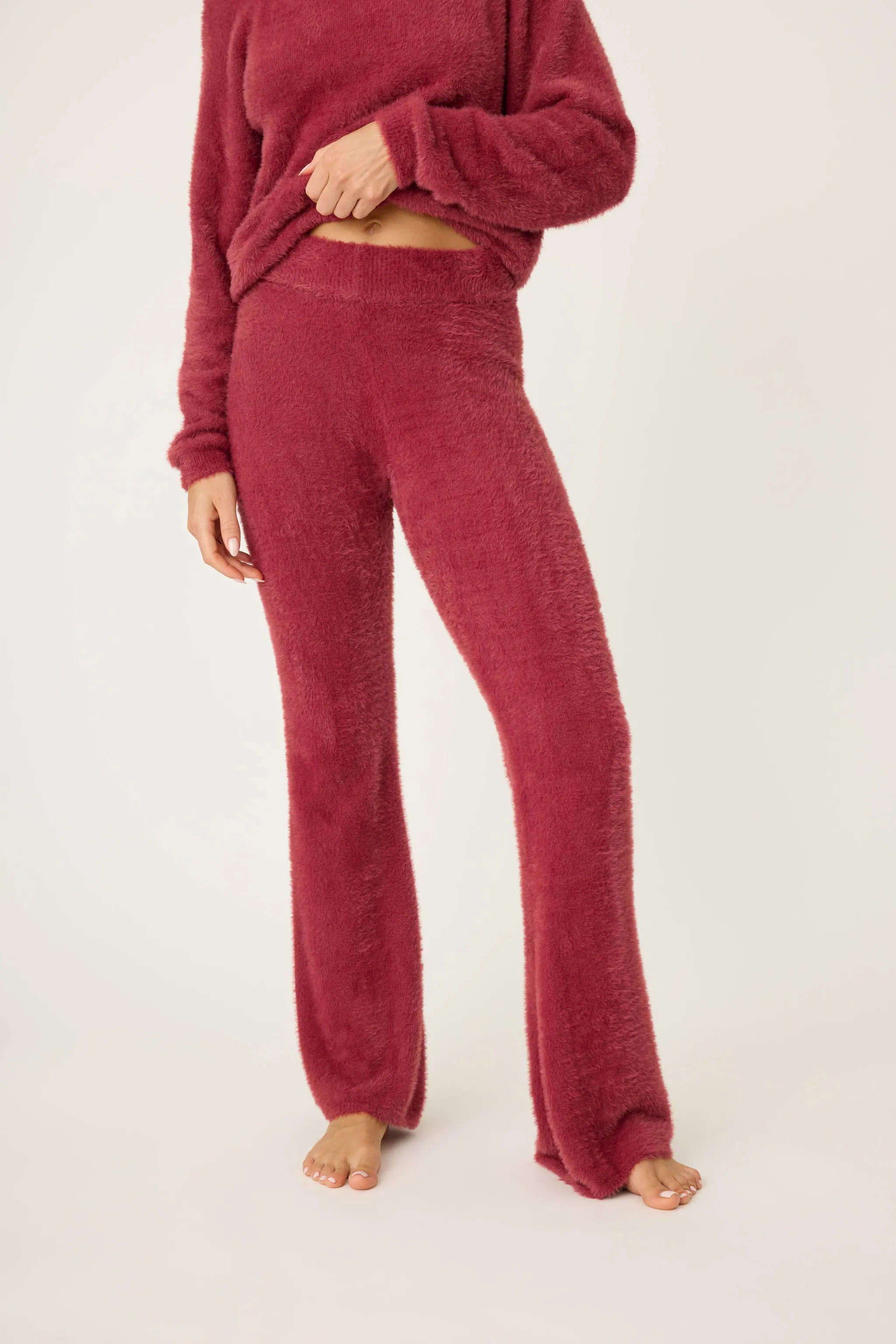 Full Of Holiday Spirit Feather Knit Pant