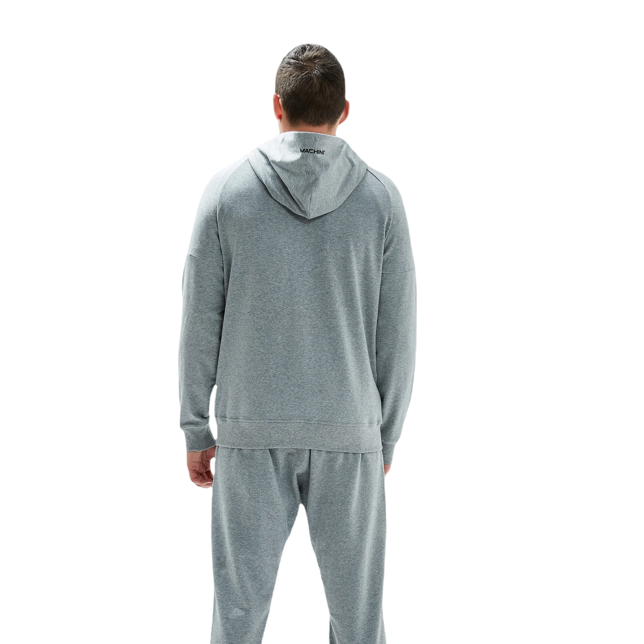 Great Jones Full Zip Cotton Hoodies in Grey