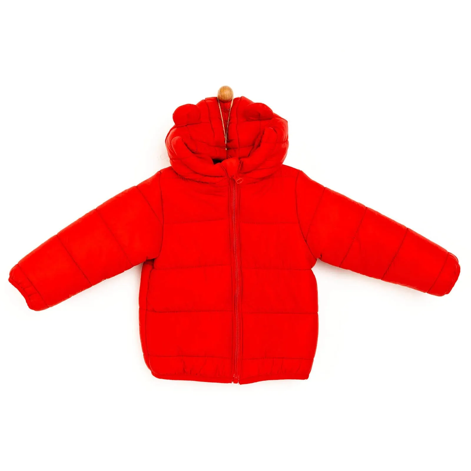 HelloBaby Eared Hoodie Coat - Red