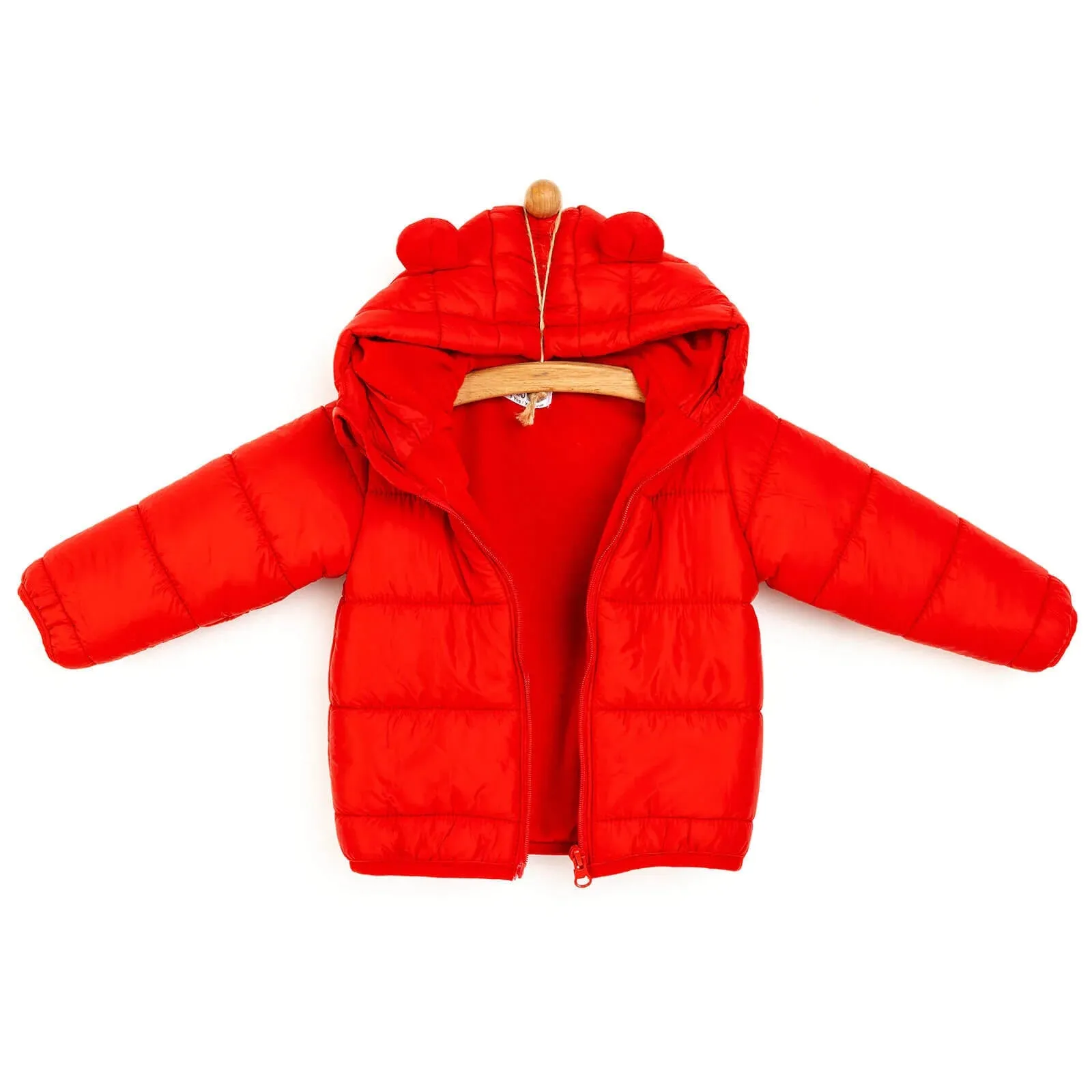 HelloBaby Eared Hoodie Coat - Red