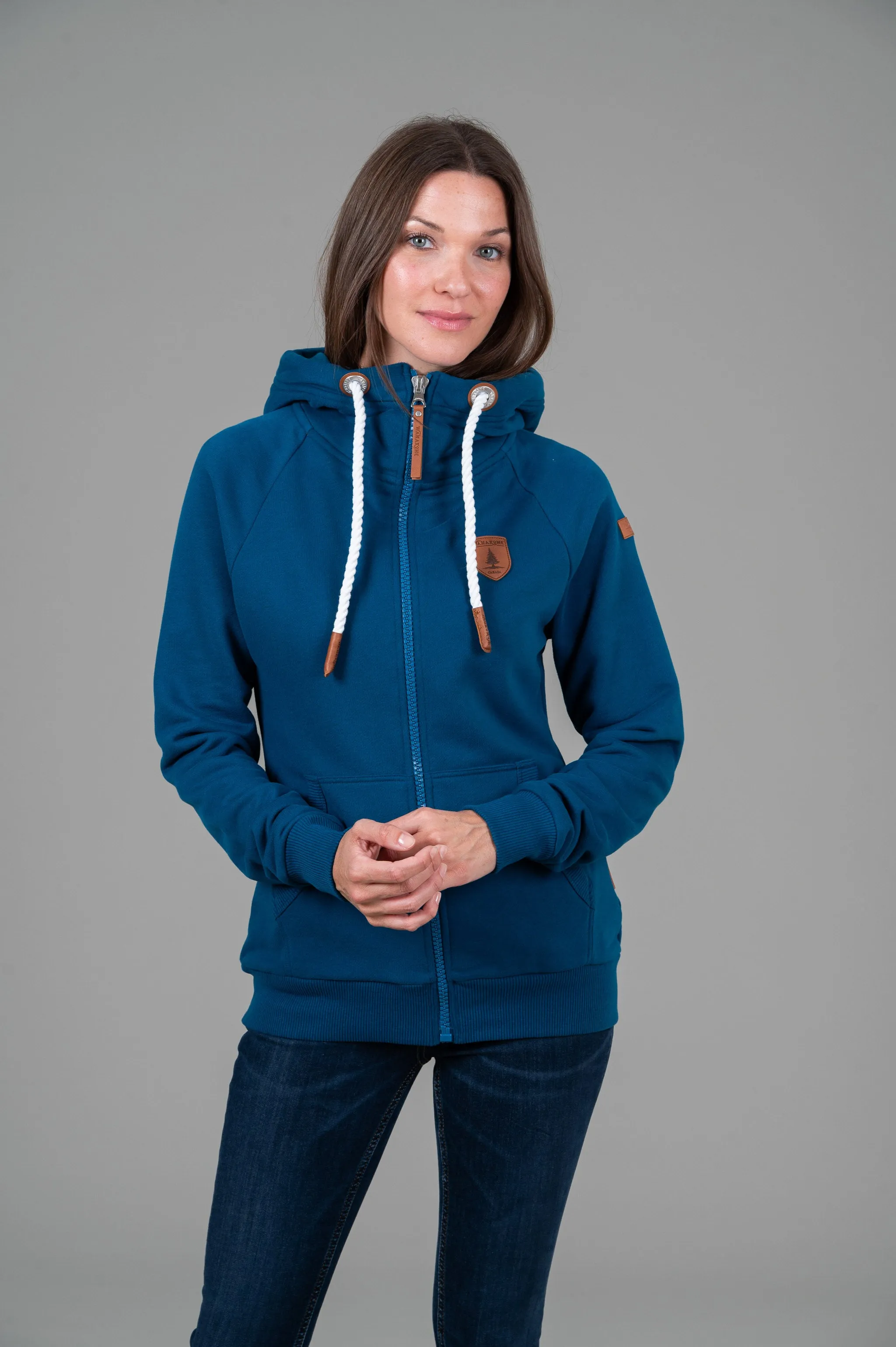 Hera Real Teal Full-Zip Hoodie