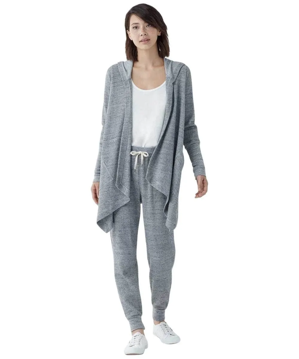 Hooded Thermal Cardigan, Grey