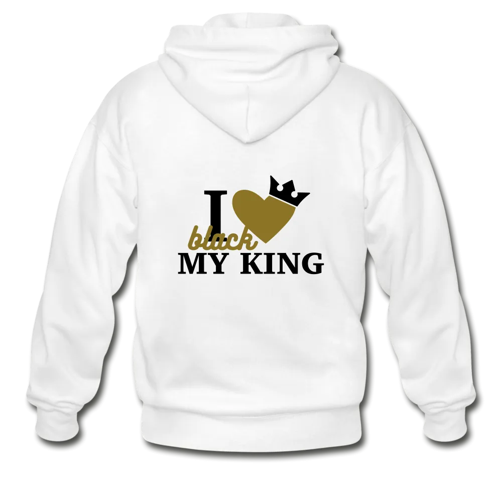 I Love My Black King Zip Hoodie