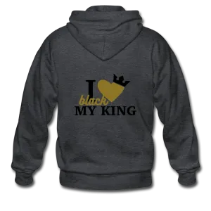 I Love My Black King Zip Hoodie