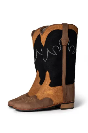 Jerry Detailed tri-colour Cowboy Boots