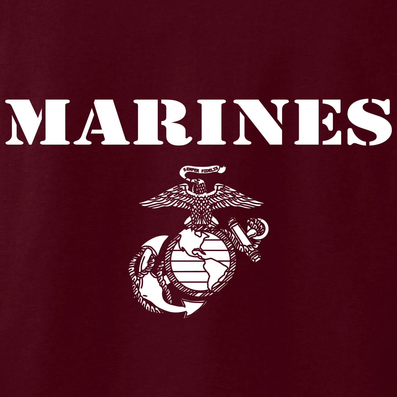 Maroon Vintage Marines Hoodie