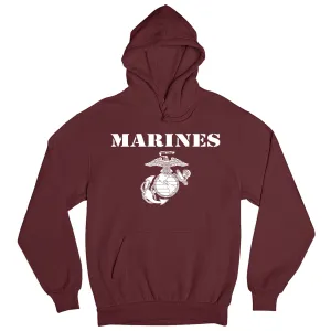 Maroon Vintage Marines Hoodie