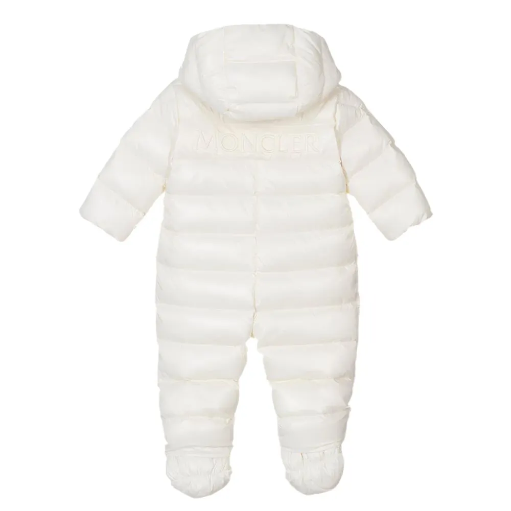 Moncler Ivory Down Padded Indro Puffer Snowsuit