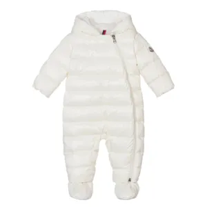 Moncler Ivory Down Padded Indro Puffer Snowsuit