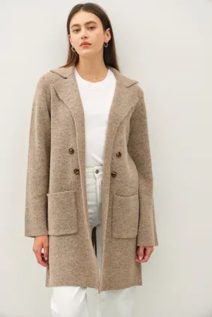 Open Basic Sweater Knit Coat