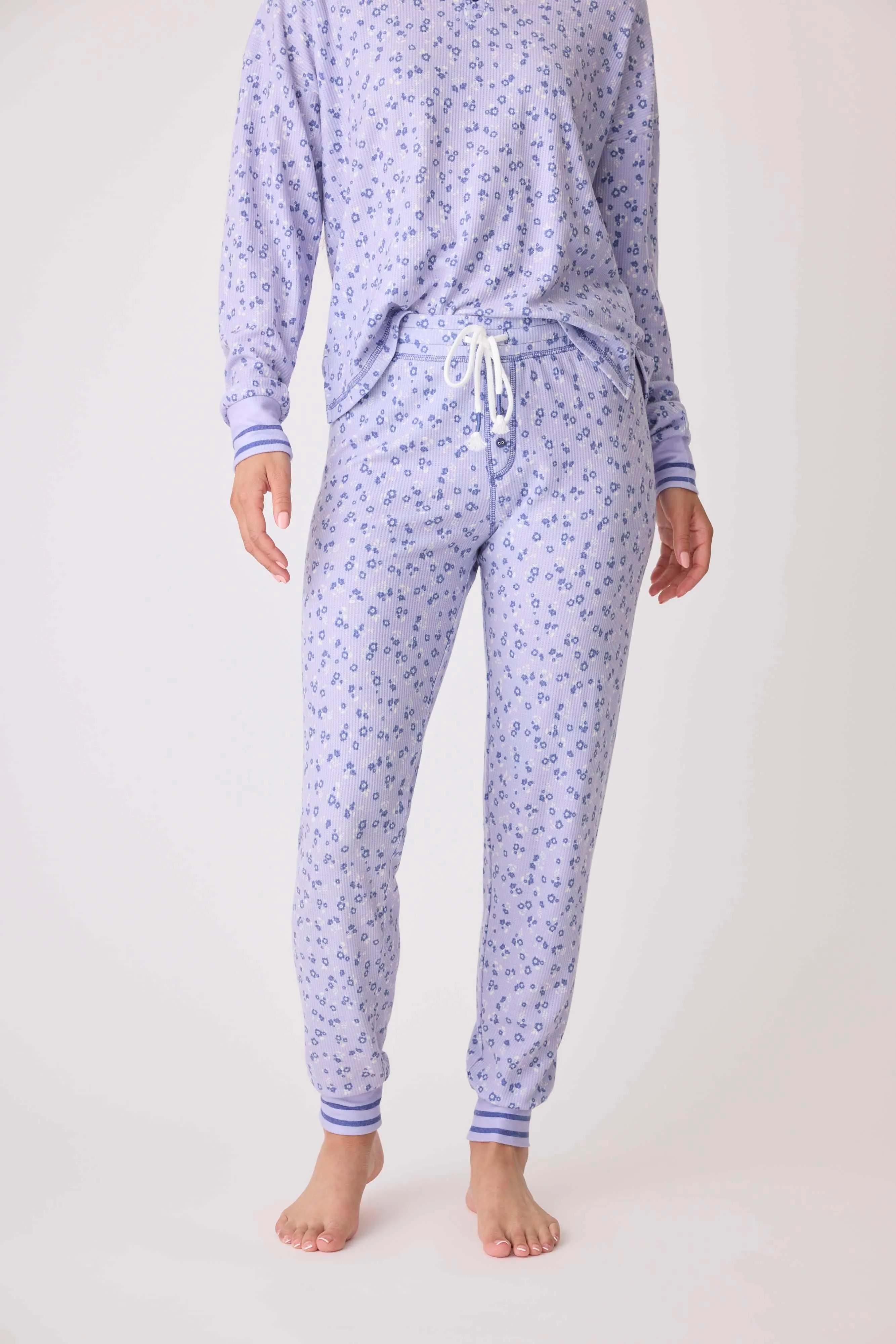 Peace & Love Ditsy Floral Baby Thermal Jammie Pant