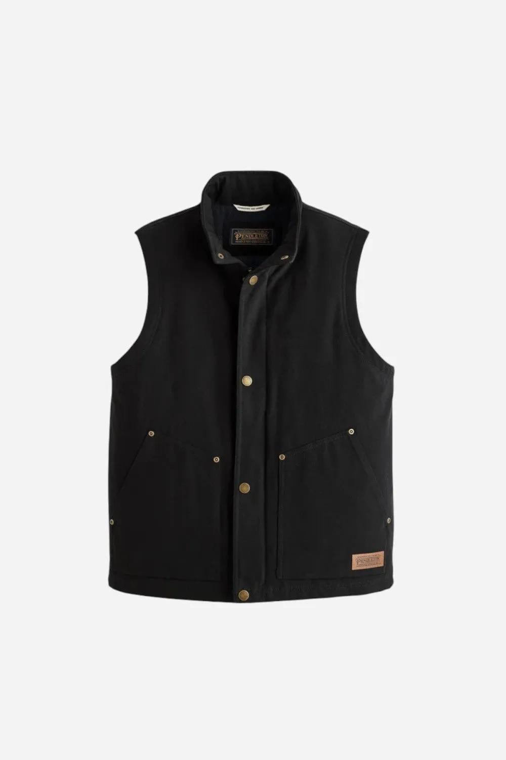 Pendleton Pine Grove Canvas Vest in Black