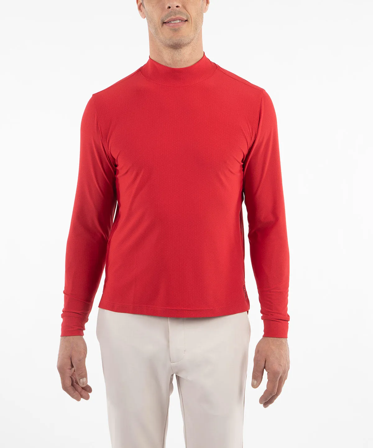 Performance Jersey Balata Long-Sleeve Mock Neck Shirt