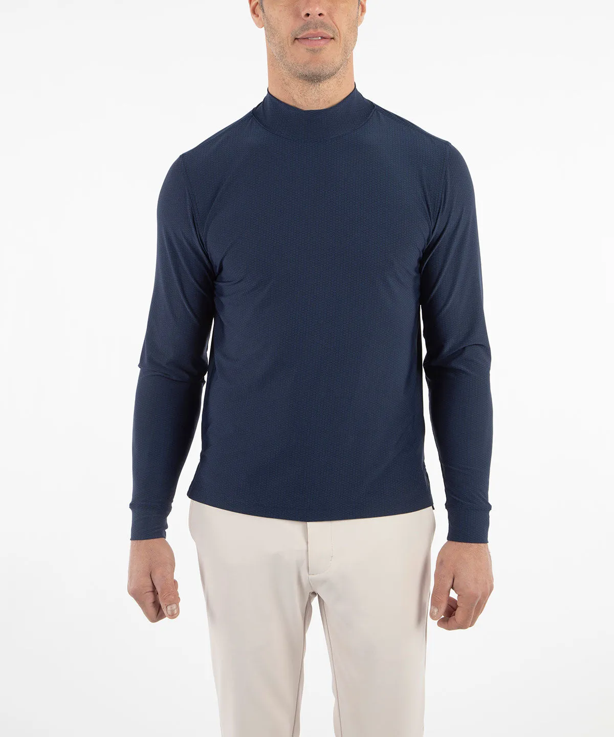 Performance Jersey Balata Long-Sleeve Mock Neck Shirt