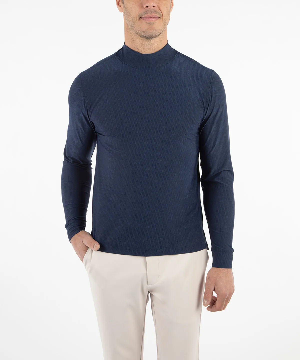 Performance Jersey Balata Long-Sleeve Mock Neck Shirt