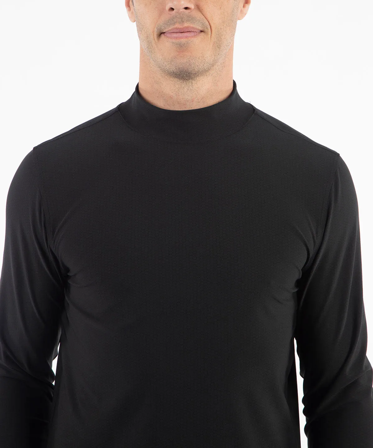 Performance Jersey Balata Long-Sleeve Mock Neck Shirt