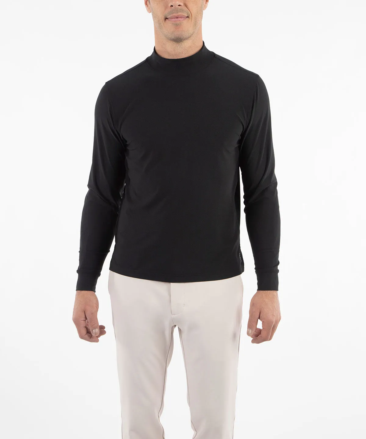 Performance Jersey Balata Long-Sleeve Mock Neck Shirt