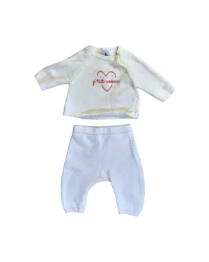 Petit Bateau Long Sleeve Top and Pant Set 1M