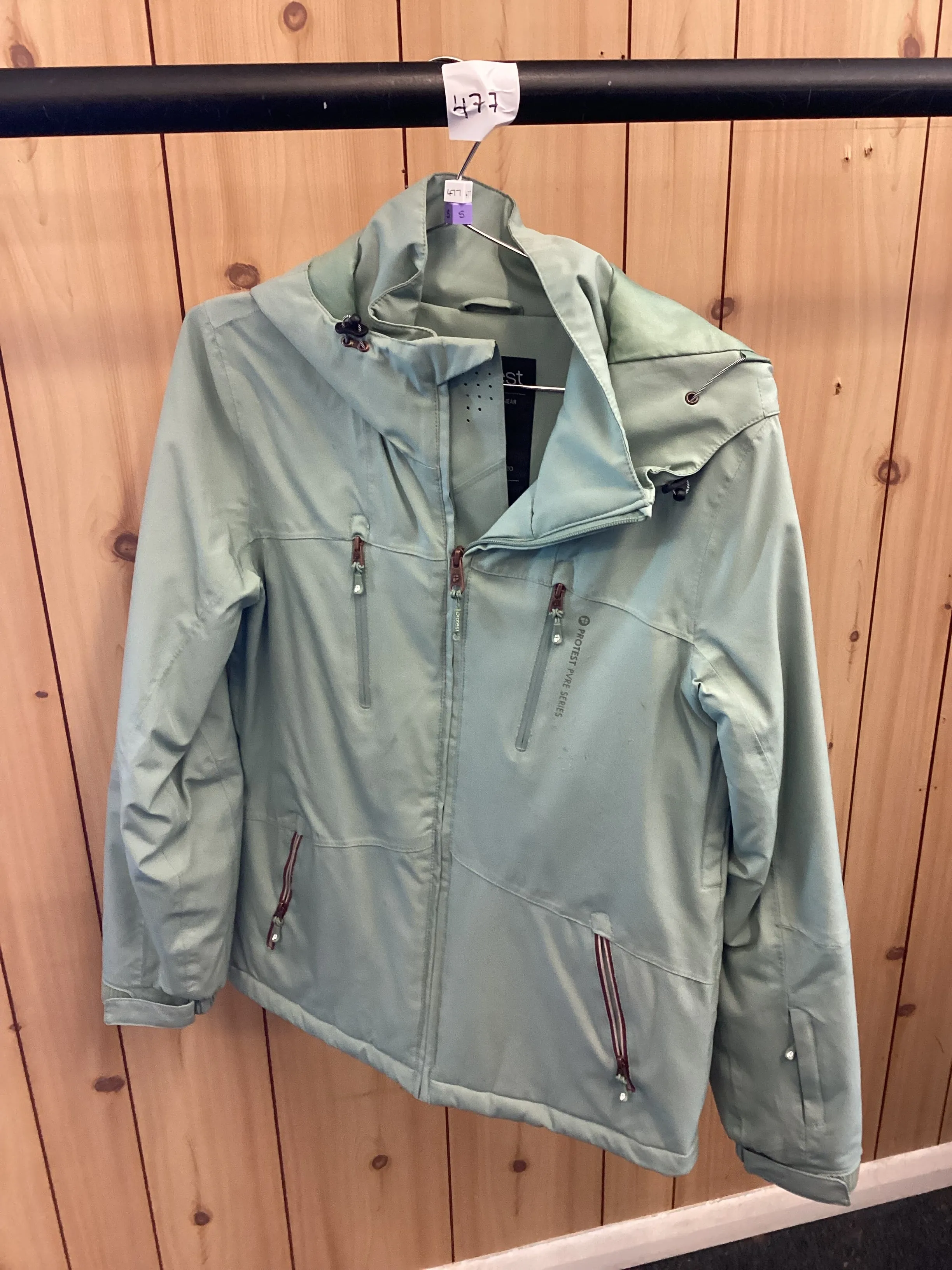 Pre-Loved Protest Kenzia Womens Snow Jacket (477) Juniper Green S (10): Grade C