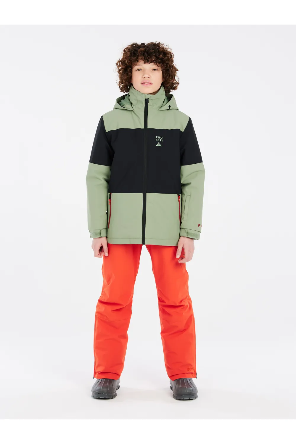 Protest Prtdecks Junior Snowjacket Marl Green