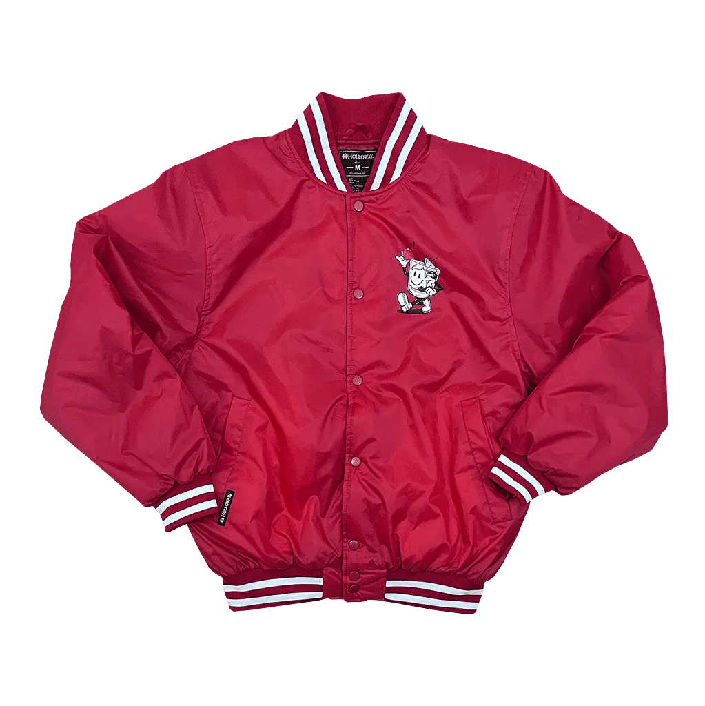 "Happy Old Fashioned" Red Nylon Jacket