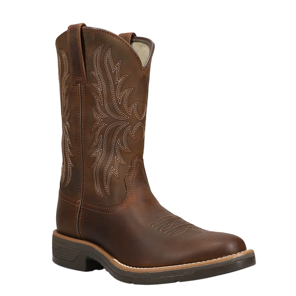 Ridgeback Embroidered Square Toe Cowboy Boots