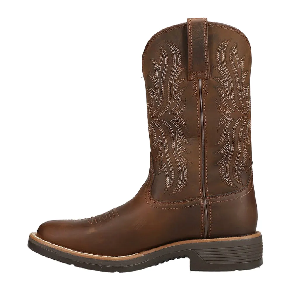 Ridgeback Embroidered Square Toe Cowboy Boots