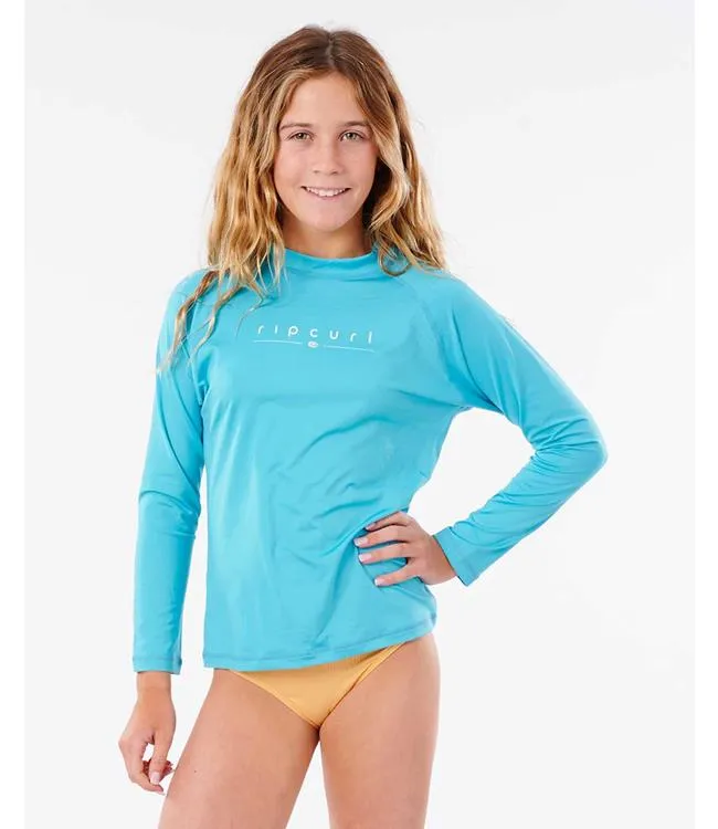 Ripcurl Golden Rays Girls Long Sleeve UV Tee (2022) - Blue