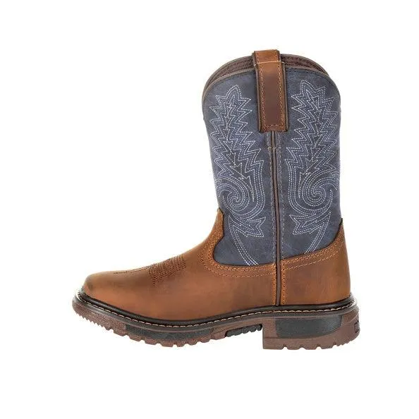 Rocky Children’s and Youth Original Ride Denim & Brown Western Boots RKW0255