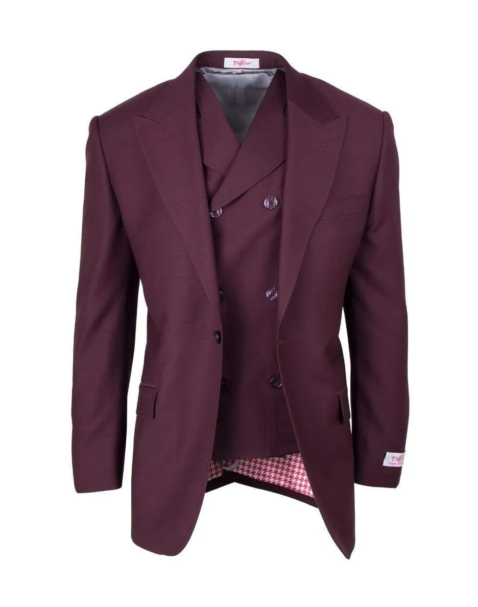 SAN GIOVESSE SUIT & VEST / BURGUNDY