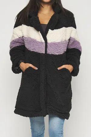 Sherpa Zipper Color Block