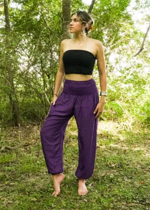 Solid Purple Harem Pants