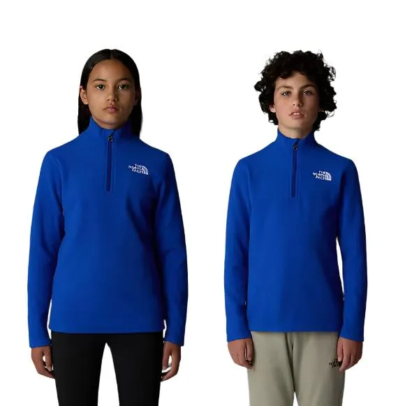 The North Face Teen Unisex Glacier 1/4 Zip Pullover Blue