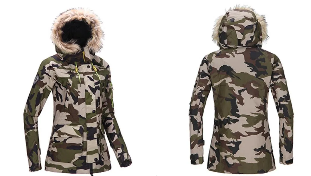 TOREAD Camouflage Warm Anti-Abrasion Ski Jacket