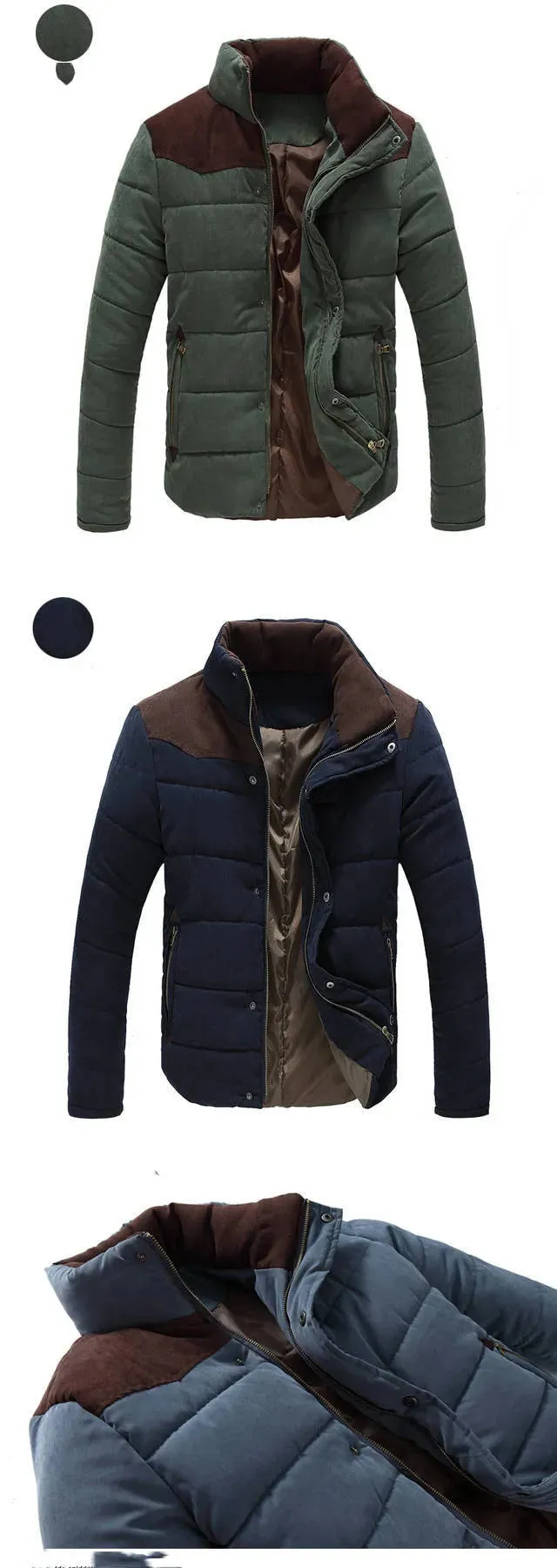 Warm Causal Parkas Male Outerwear Windbreak Jackets Coats